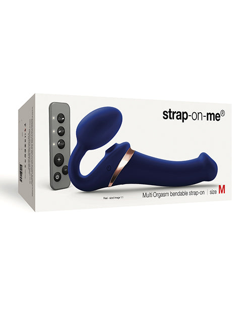 Strap-On-Me Strap On Me Multi Orgasm Bendable Strapless Strap On Medium - Night Blue