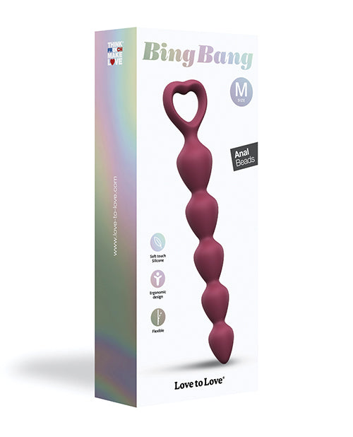 Love to Love Love to Love Bing Bang Anal Beads - Prune Medium