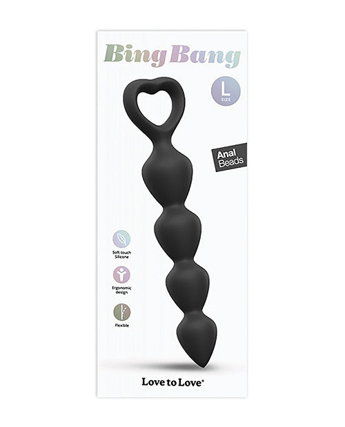 Love to Love Love to Love Bing Bang Anal Bead - Black Onyx Large