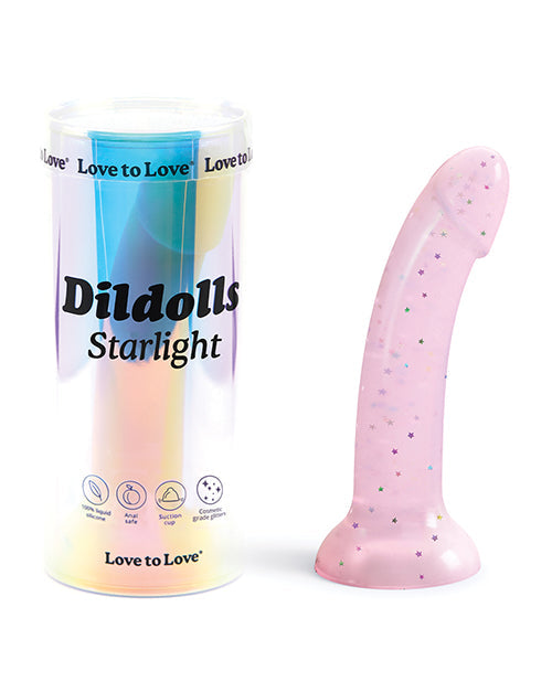 Love to Love Love to Love Curved Suction Cup Dildolls Starlight - Pink
