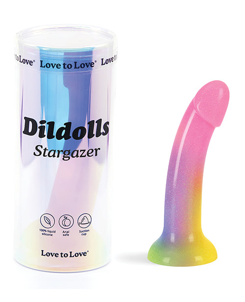 Love to Love Love to Love Silicone Dildolls Stargazer - Gradient Rainbow w/Glitter