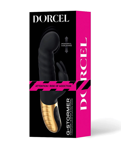 Dorcel Dorcel G-Stormer Thrusting G Spot Rabbit - Black/Gold