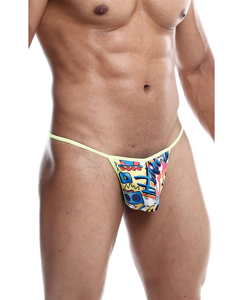 MaleBasics Male Basics Sinful Hipster Wow T Thong G-String Yellow Print SM