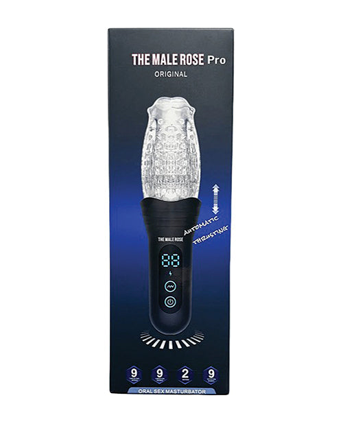 The Male Rose The Male Rose Pro Thrusting Rotating & Vibrating 3D Masturbator - Black