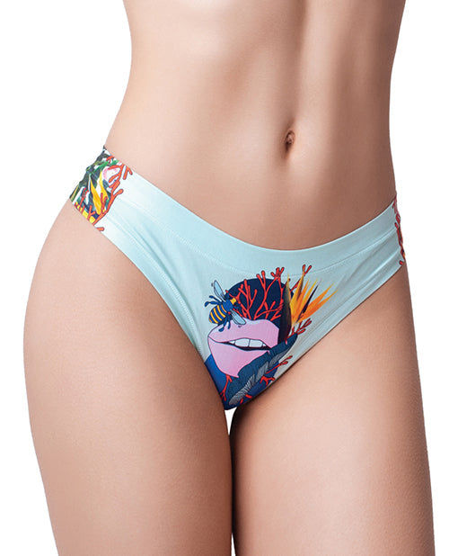Mememe Mememe Botanic Panic Lips Printed Thong LG
