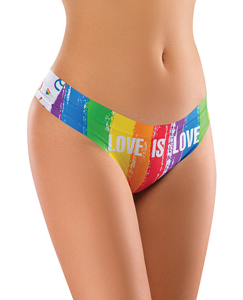 Mememe Mememe Pride Love Is Printed Thong SM