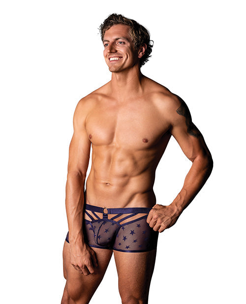 Male Power Love Star Short w/Ring - Purple MD