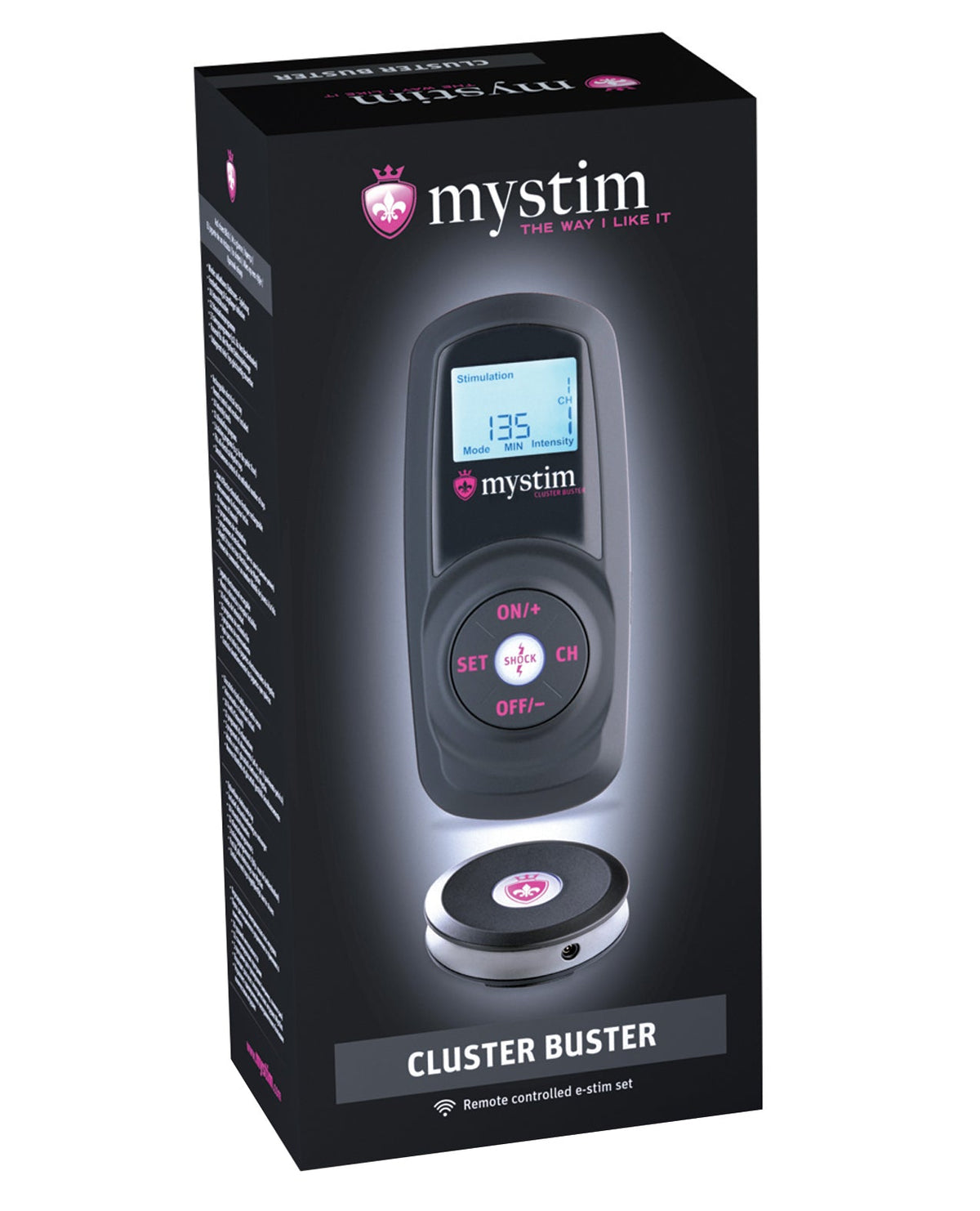 Mystim Mystim Cluster Buster Wireless eStim Starter Kit - Black