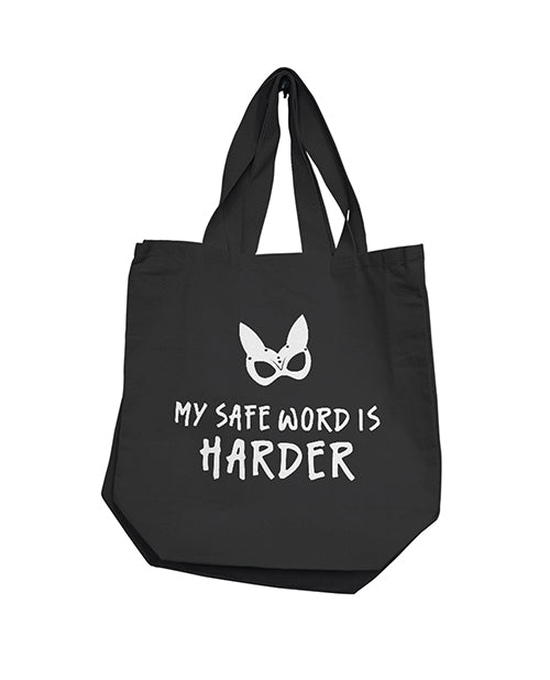 Nobu Nobu My Safe Word Is Harder Reusable Tote - Black