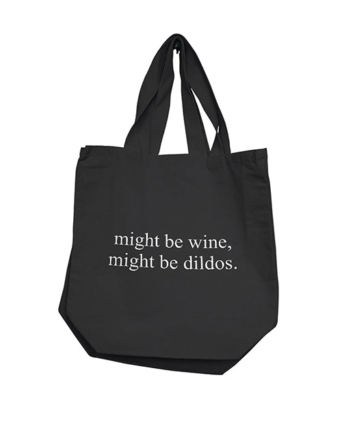 Nobu Nobu Might Be Wine, Might Be Dildos Reusable Tote - Black