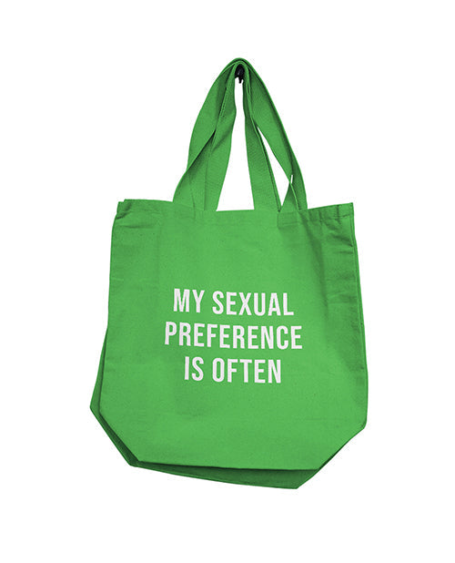 Nobu Nobu My Sexual Preference Is Often Reusable Tote - Green
