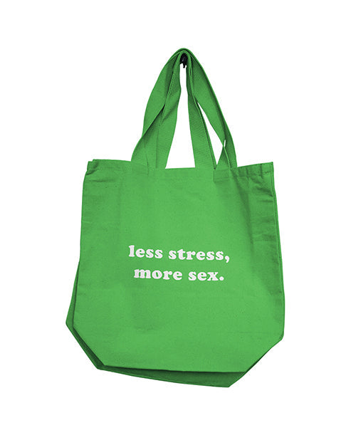 Nobu Nobu Less Stress, More Sex Reusable Tote - Green
