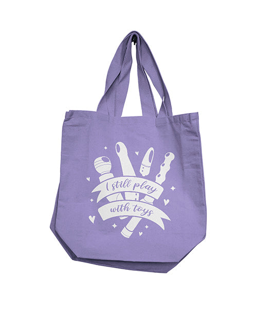 Nobu Nobu I Still Play With Toys Reusable Tote - Lilac