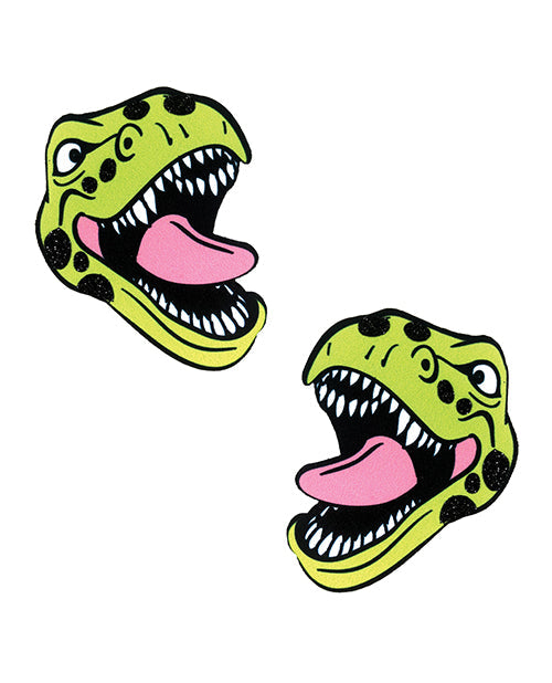 Neva Nude Neva Nude Black Light Dinosaur Pasties - Green O/S