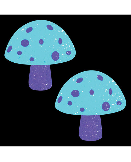 Neva Nude Neva Nude Black Light Glitter Shroom Pasties - Pink/White O/S