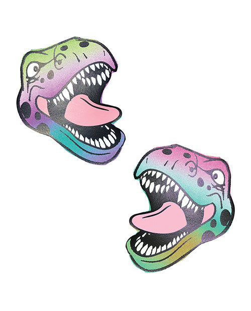 Neva Nude Neva Nude Reflective Dinosaur Pasties - Rainbow O/S