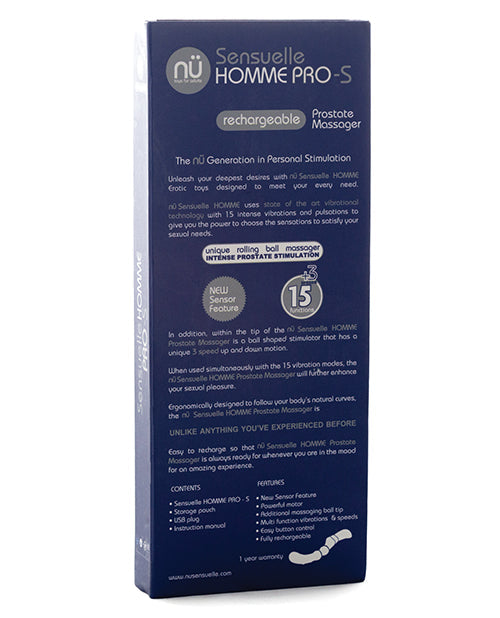 Nu Sensuelle Nu Sensuelle Homme Pro S Prostate Massager - Navy Blue