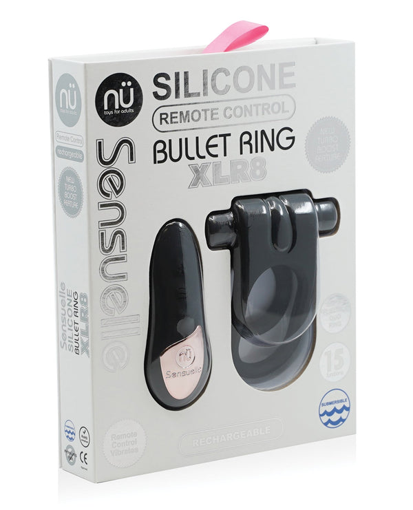 Nu Sensuelle Nu Sensuelle Silicone Remote Control XLR8 Turbo Boost Bullet Ring - Black