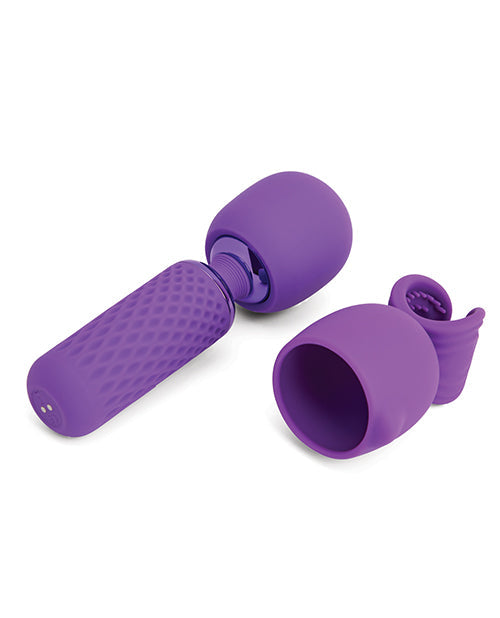 Nu Sensuelle Nu Sensuelle Harlow Mini Wand w/Masturbator Attachment - Purple