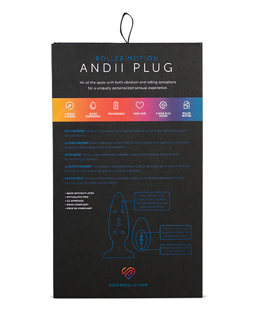 Nu Sensuelle Nu Sensuelle Andii Vertical Roller Motion Butt Plug - Ultra Violet
