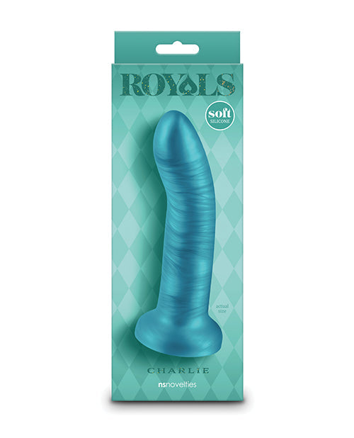 Royals Royals 6" Charlie Curved Dildo - Metallic Teal