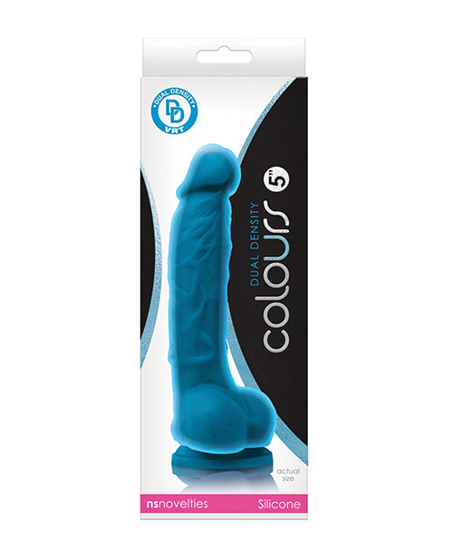 Colours Colours Dual Density 5" Dildo - Blue