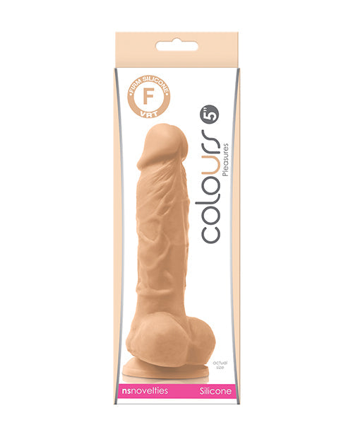 Colours Colours Pleasures 5" Dildo w/Suction Cup - Flesh