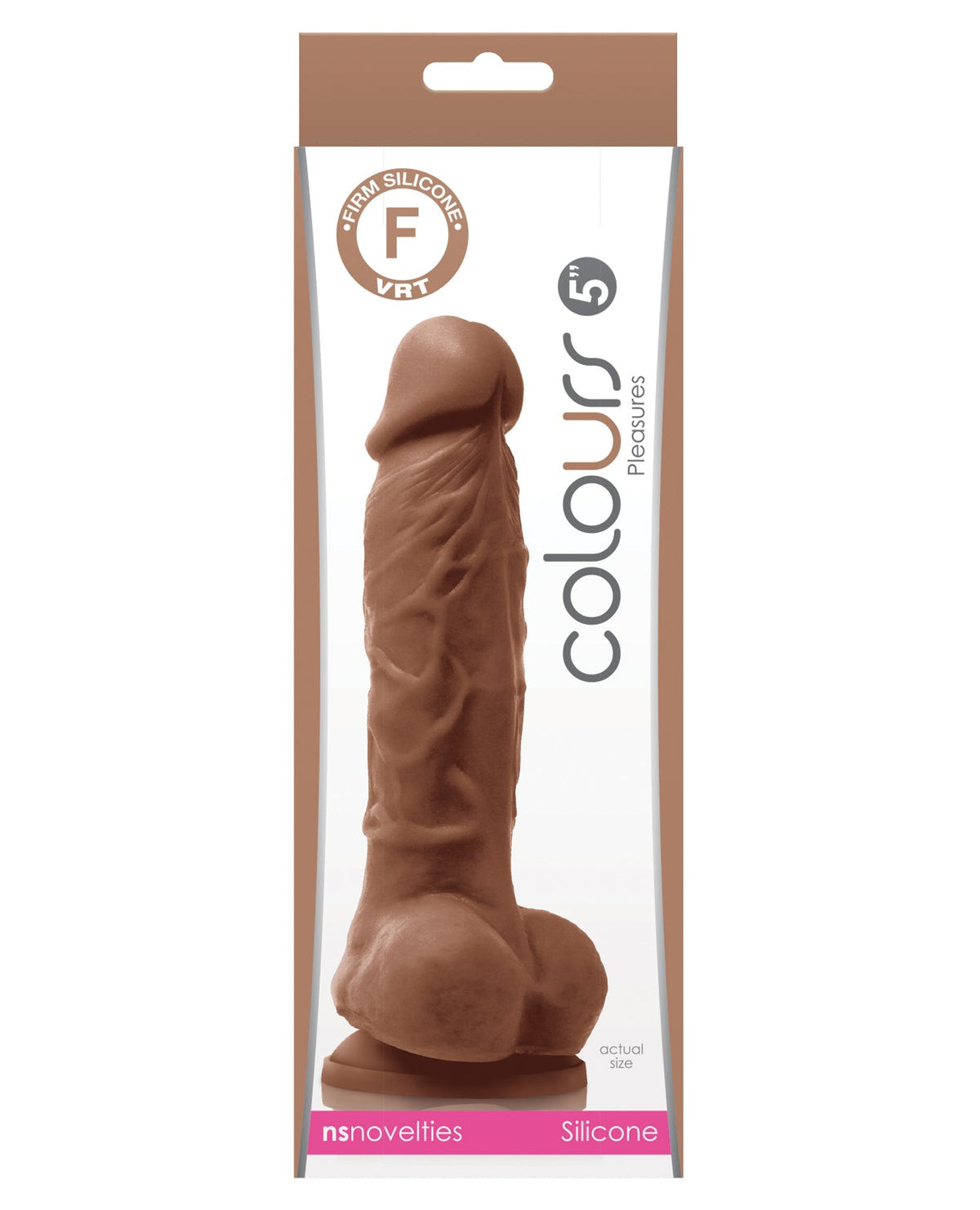 Colours Colours Pleasures 5" Dildo w/Suction Cup - Brown