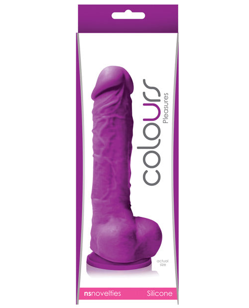 Colours Colours Pleasures 5" Dildo w/Suction Cup - Purple