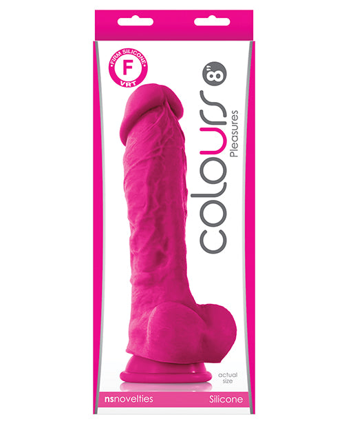 Colours Colours Pleasures 8" Dildo w/Suction Cup - Pink