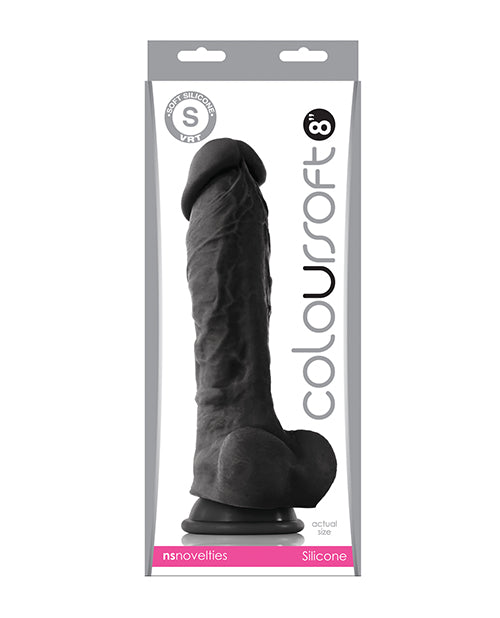 ColourSoft ColourSoft 8" Soft Dildo - Black