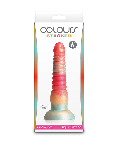 Colours Colours Stacked 6" Dildo - Red/Gold