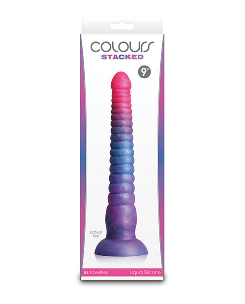 Colours Colours Stacked 9" Dildo - Pink/Blue