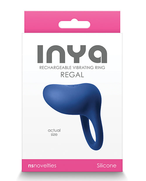 Inya INYA Regal Rechargeable Vibrating Ring - Blue