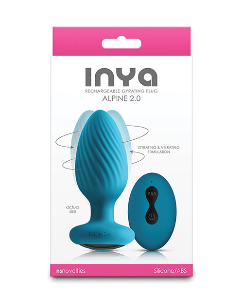 Inya INYA Alpine 2.0 Gyrating & Vibrating Anal Plug w/Remote - Teal