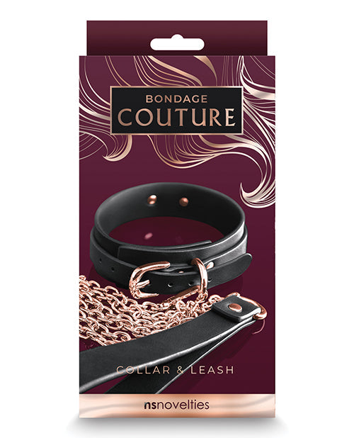 Bondage Couture Bondage Couture Collar & Leash - Black