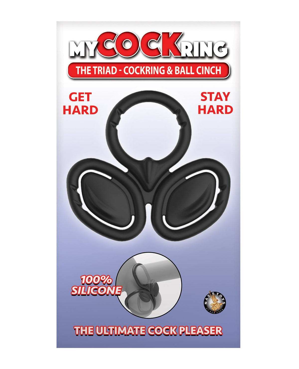 My Cock Ring My Cock Ring The Triad Cockring & Ball Cinch - Black