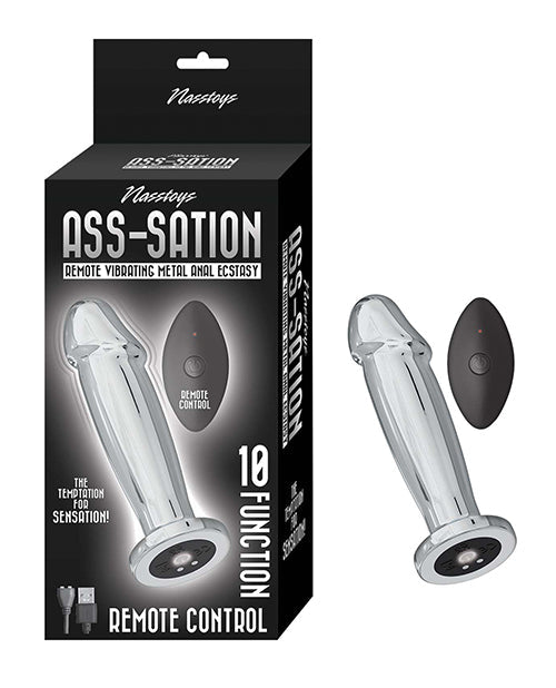 Nasstoys Ass-sation Remote Vibrating Metal Anal Ecstasy - Silver
