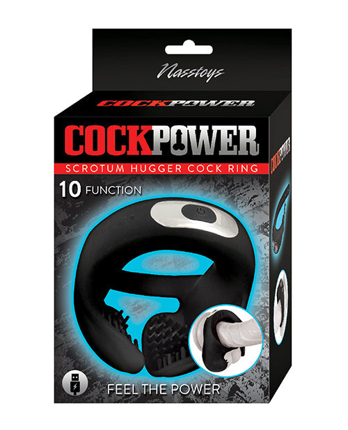 Nasstoys Cockpower Scrotum Hugger Cock Ring - Black