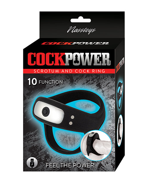 Nasstoys Cockpower Scrotum and Cock Ring - Black