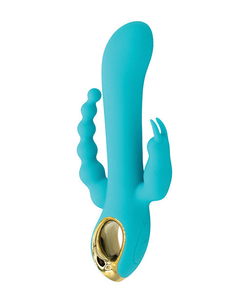 Like A Kitten Natalie's Toy Box Mighty Magic Clit, G-Spot & Anal Vibrator - Aqua