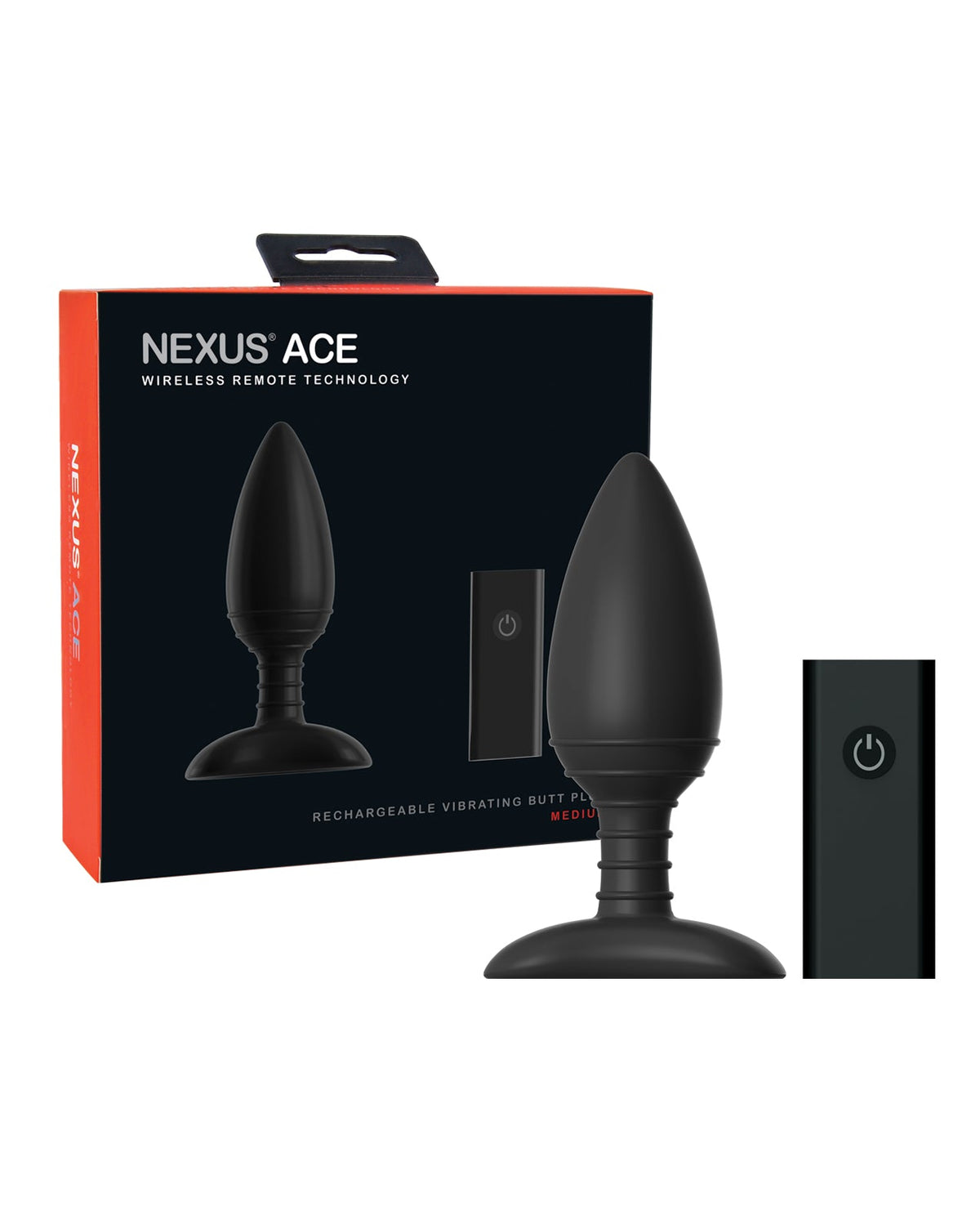 Nexus Nexus Ace Remote Control Butt Plug Medium - Black