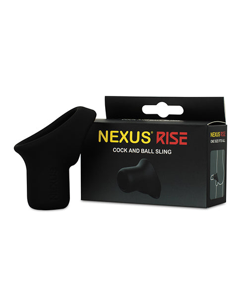 Nexus Nexus Rise Liquid Silicone Cock & Ball Sling - Black