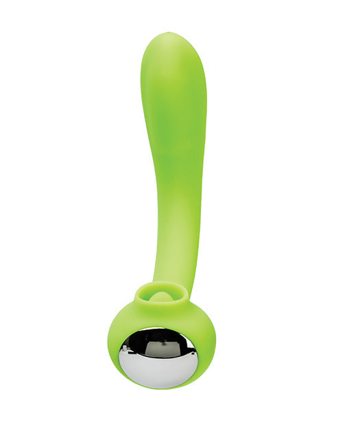 Space Space Lunar Licker Bendable Clitoral & G-Spot Vibe - Neon Green