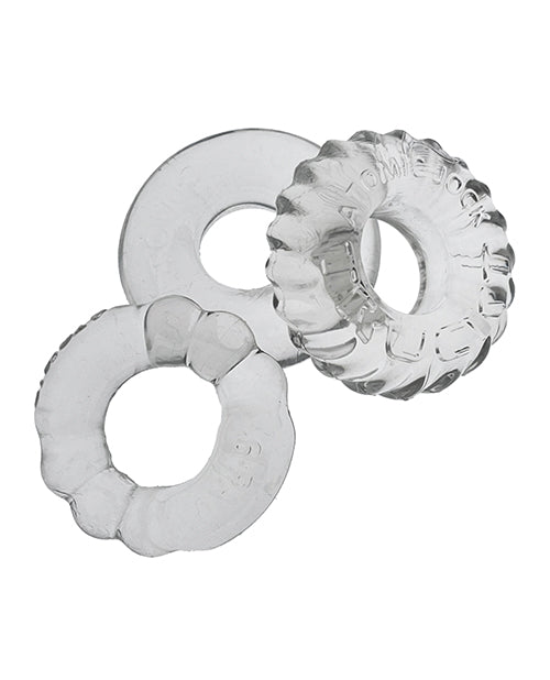 Oxballs Oxballs Bonemaker 3 Pack Cockring Kit - Clear