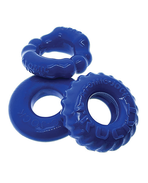 Oxballs Oxballs Bonemaker 3 Pack Cockring Kit - Pool Blue