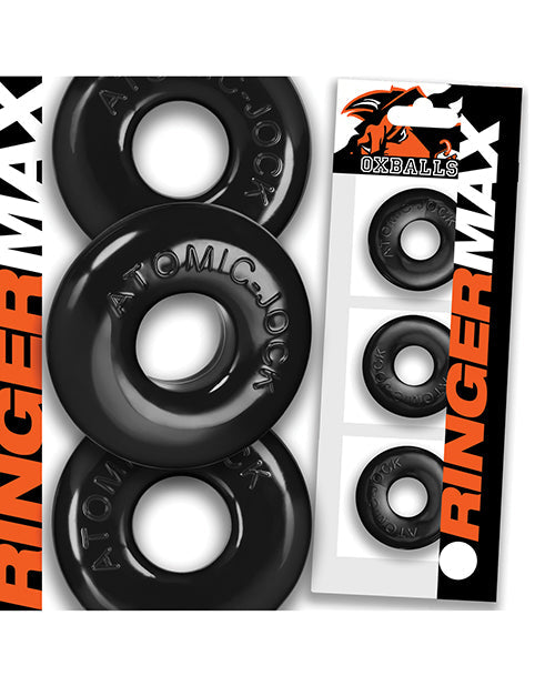 Oxballs Oxballs Ringer Max 3 Pack Cockrings - Black