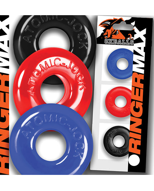 Oxballs Oxballs Ringer Max 3 Pack Cockrings - Multi Color
