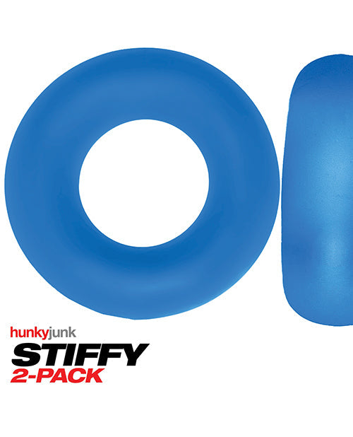 Hunky Junk Hunky Junk Stiffy 2 Pack Cockrings - Teal Ice