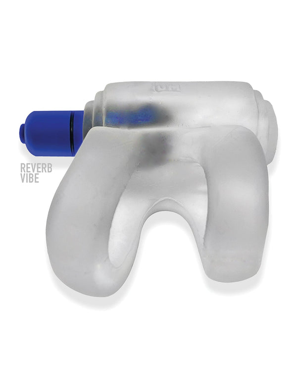 Hunky Junk Hunky Junk Revhammer Shaft Vibe Ring - Clear Ice w/Blue Vibe